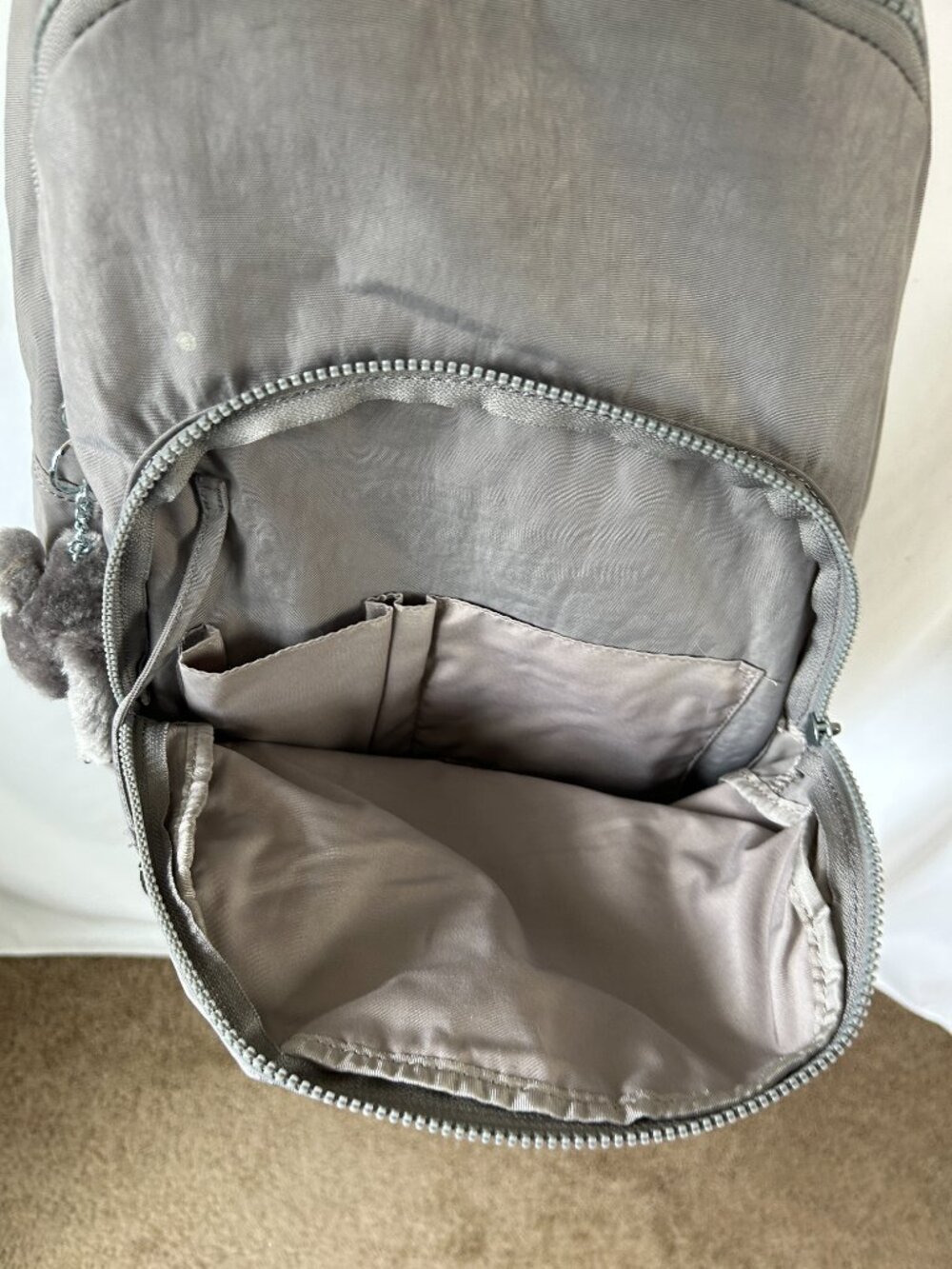Kipling Backpack w Gorilla BP4412 Gray - Picture 5 of 7